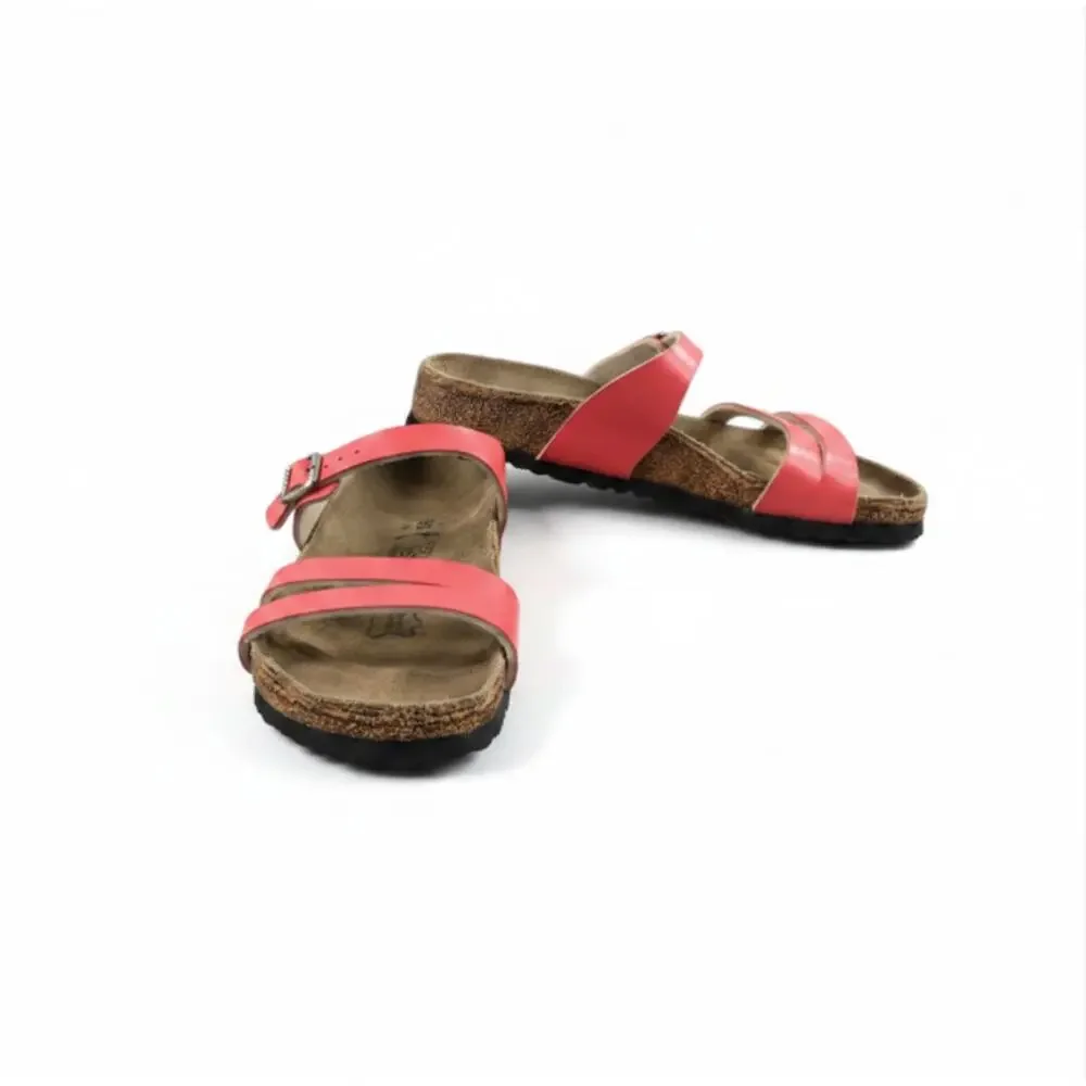 BIRKI'S Leather Strapy Sandal L6/M4 Coral Everyday Resort Coastal Made In German